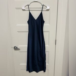 Aritzia blue slip dress